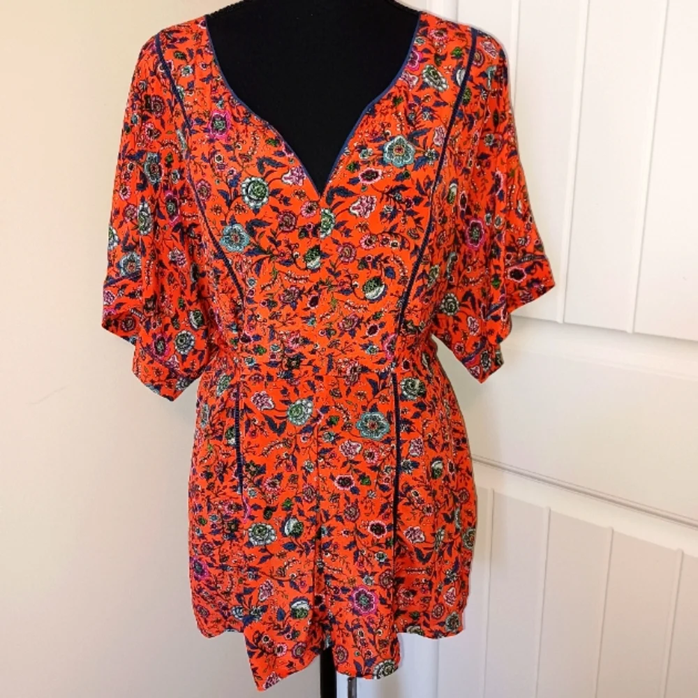 Maeve Anthropologie Silk Kimono Sleeve Blouse Size Large